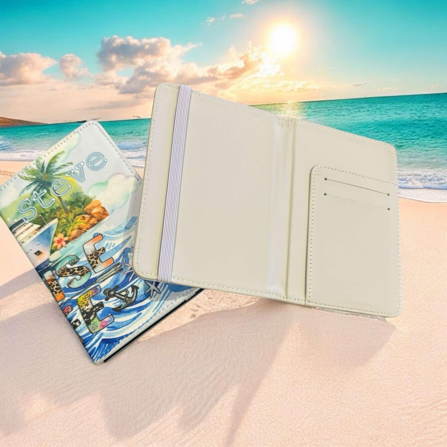 Cruise Life Personalized Leather Passport Holder