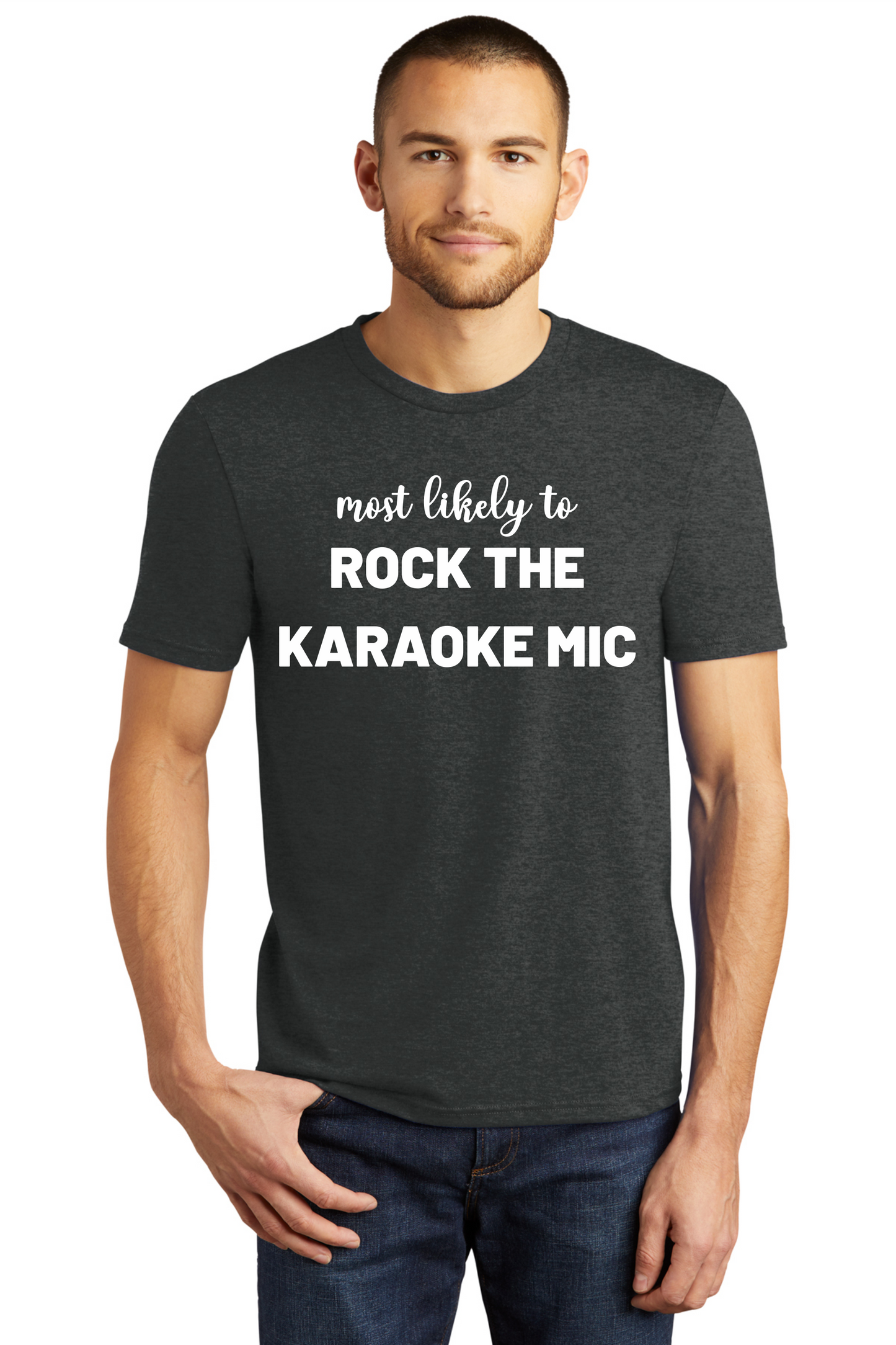 Most Likely to ROCK THE KARAOKE MIC Triblend Shirt