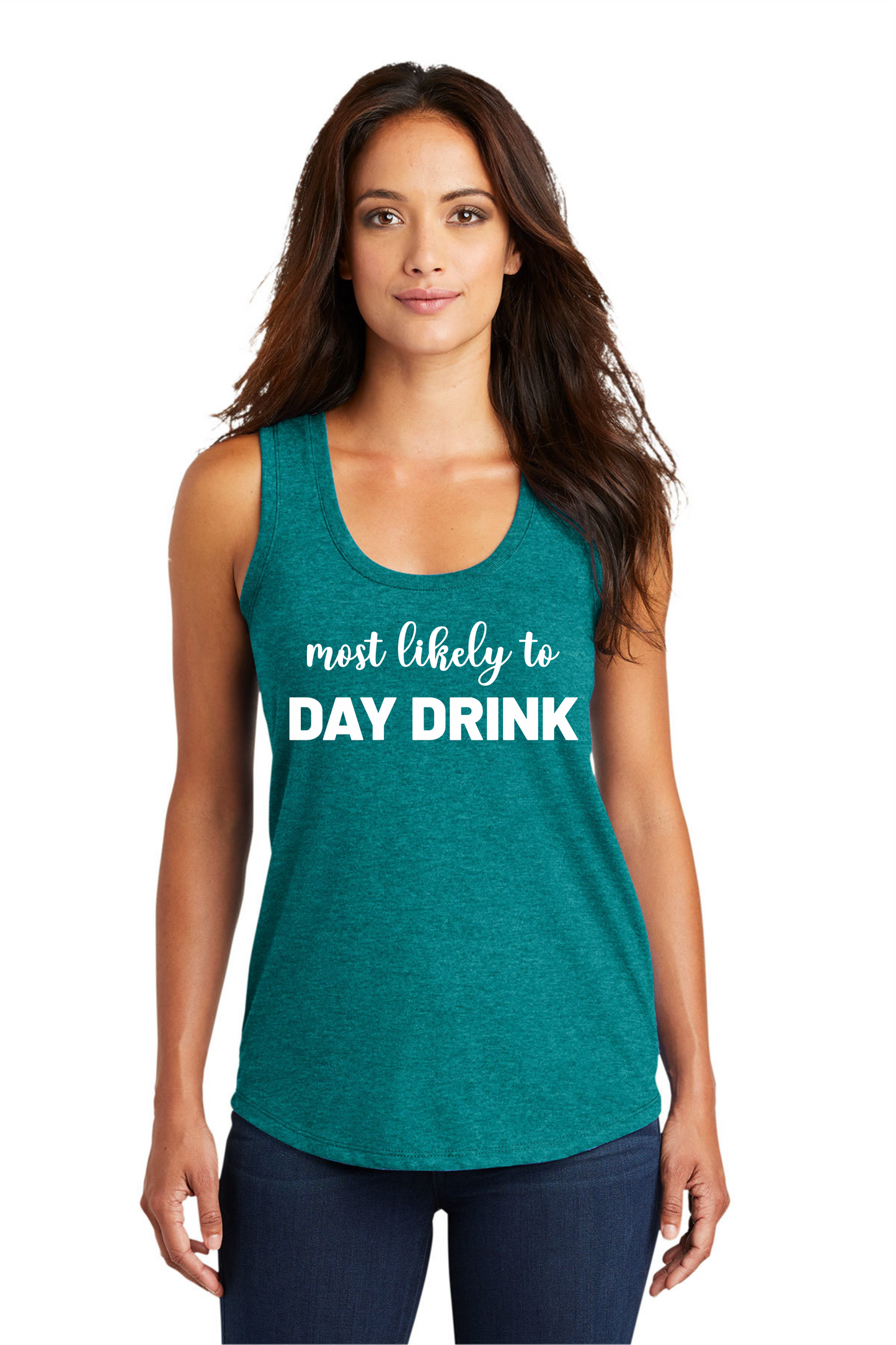 Most Likely to DAY DRINK Women’s Triblend Racerback Tank