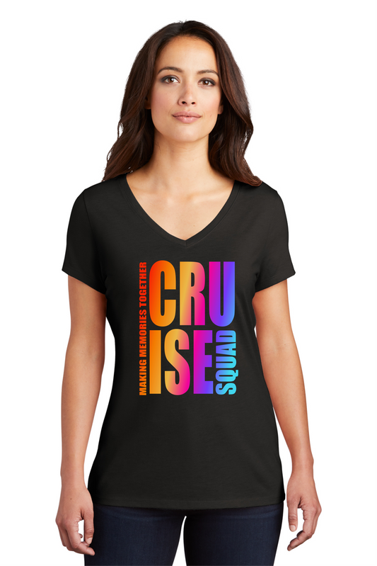 Cruise Squad Women's Triblend V Neck Tee