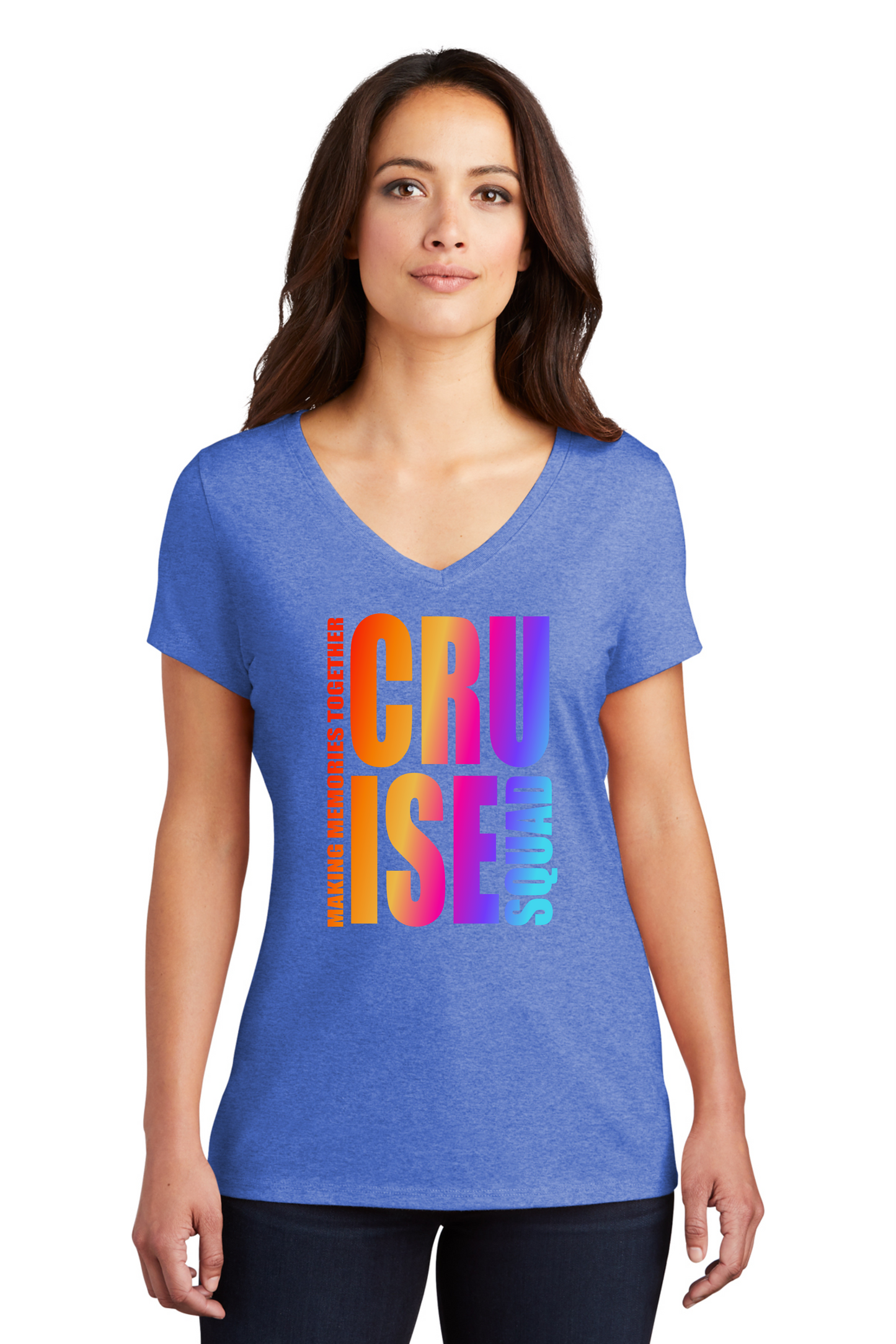 Cruise Squad Women's Triblend V Neck Tee