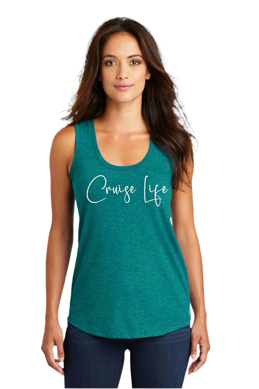 Cruise Life Women’s Triblend Racerback Tank